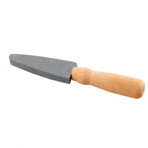 Брусок для заточки кос с деревянной ручкой