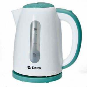 Чайник электрический 2200 Вт, 1,7 л DELTA DL-1106 белый с мятным