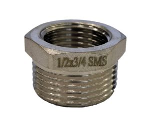 Футорка 3/4''M х 1/2''F никель
