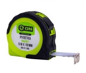 Рулетка MAGNET 5м х 19мм, двухкомпонентный корпус, магнит