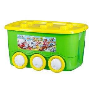 Контейнер на колёсах "L-BOX" 45л салатовый